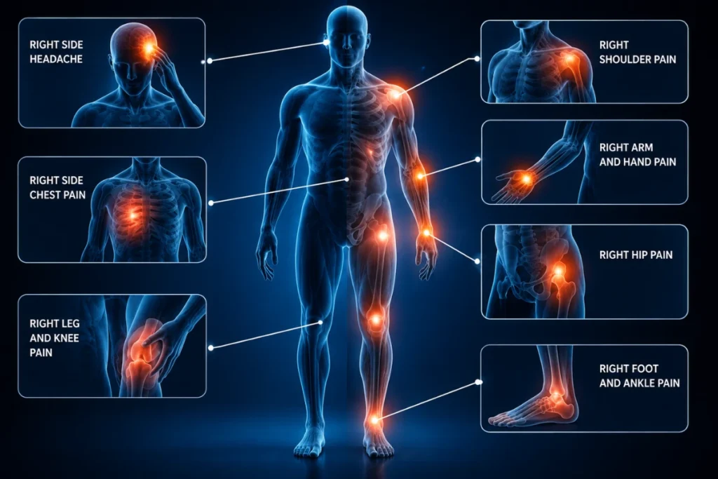 body pain spiritual meaning by location