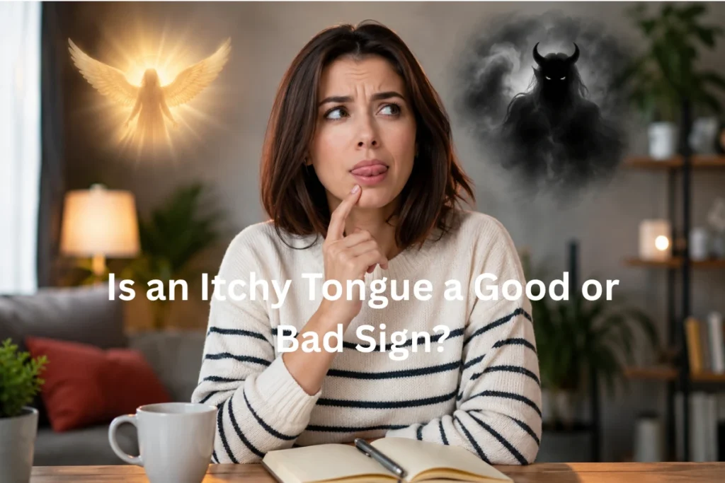 itchy tongue good or bad sign