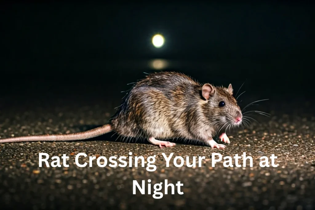 rat crossing path at night spiritual meaning