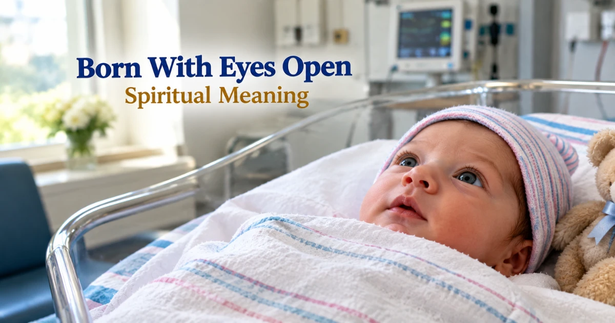 new born baby with eyes open spiritual meaning