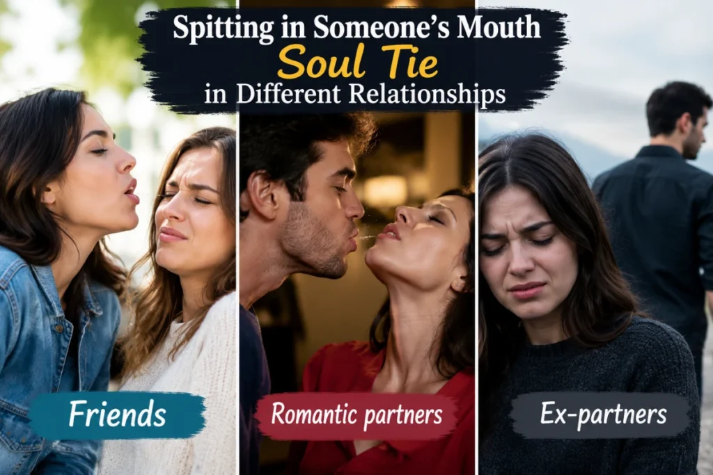 spitting in someones mouth soul tie relationships